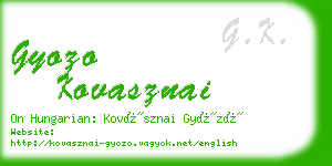 gyozo kovasznai business card